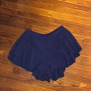 Navy loose fitting shorts
